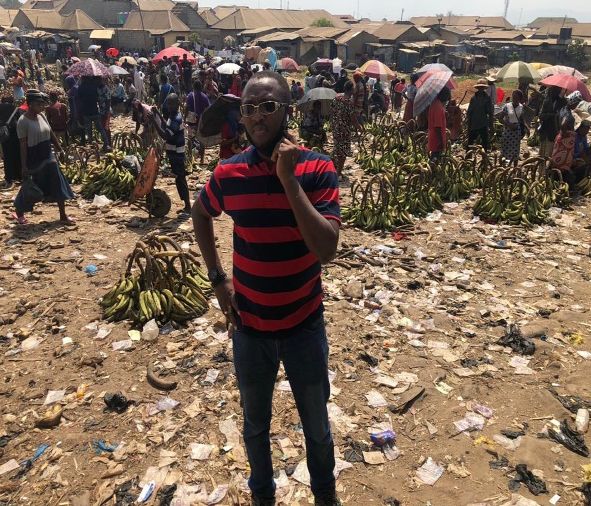 A busy Abuja produce market during fieldwork